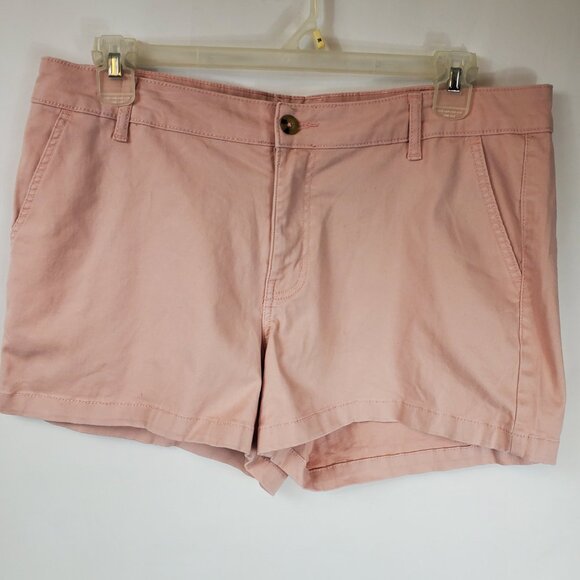 Ana A New Approach Twill Women's Pink Mid Rise 3.5" Inseam Sz 16 Shorts - Picture 2 of 11